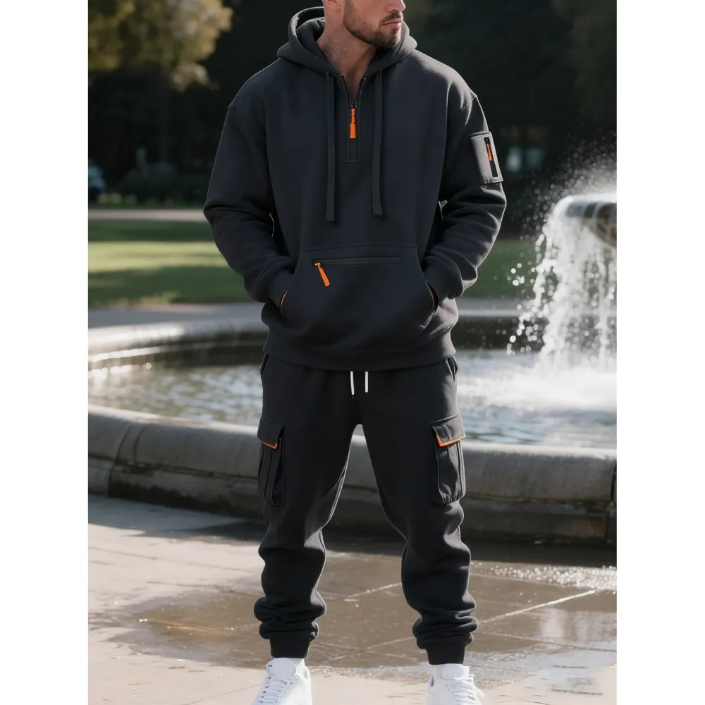 Men's Warm Fleece-Lined Workwear Set