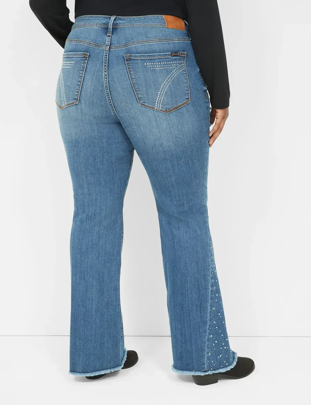 Seven7 Flare Jean - Embellished Legs & Pockets