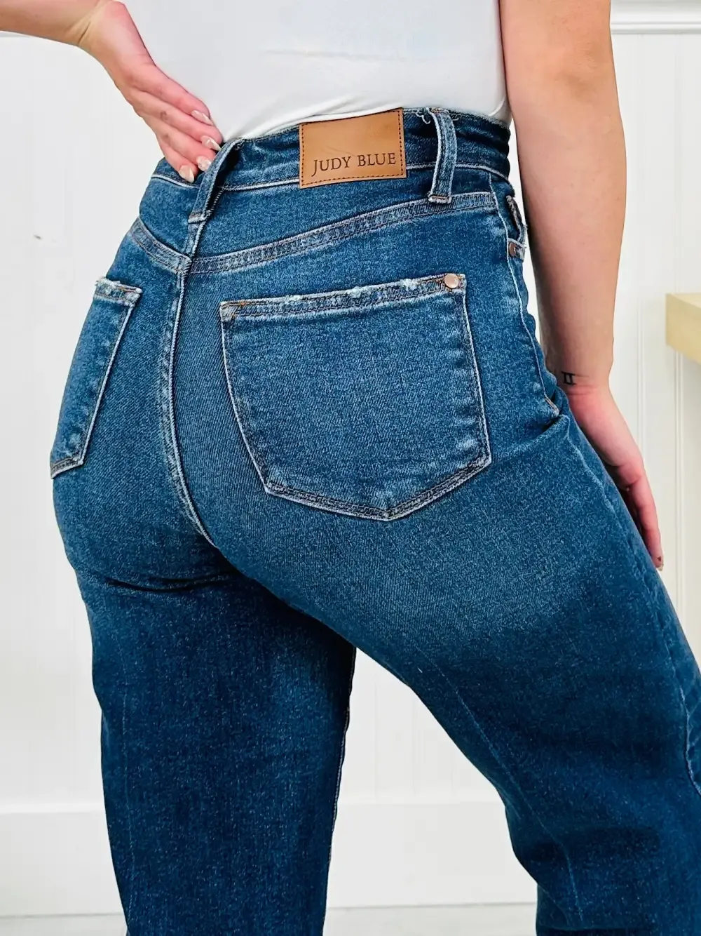 Judy Blue On The Fly Cropped Wide Leg Jeans