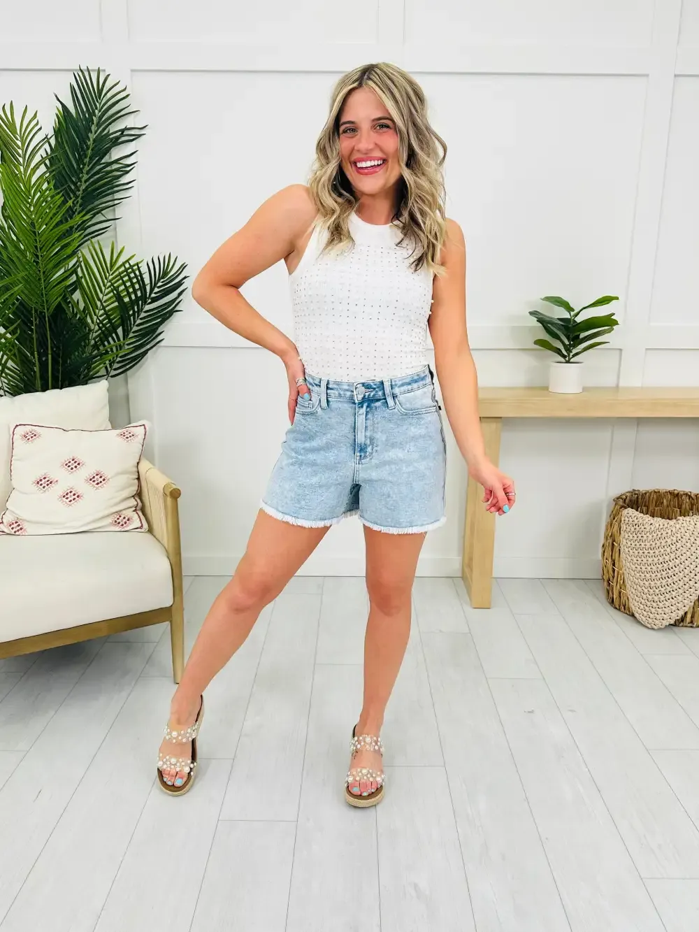 Judy Blue Summer State of Mind Relaxed Fit Shorts