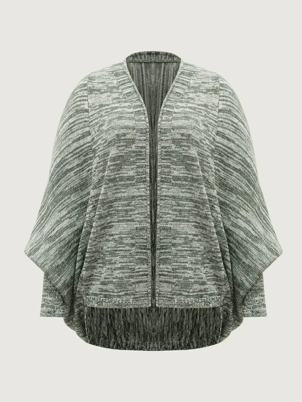 Color Contrast Dolman Sleeve Knit Cardigan