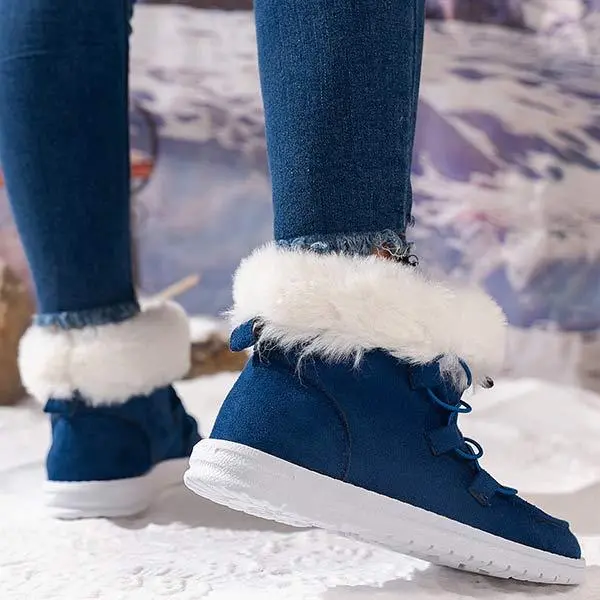 Women's Furry Casual Cotton Shoes 13860735C