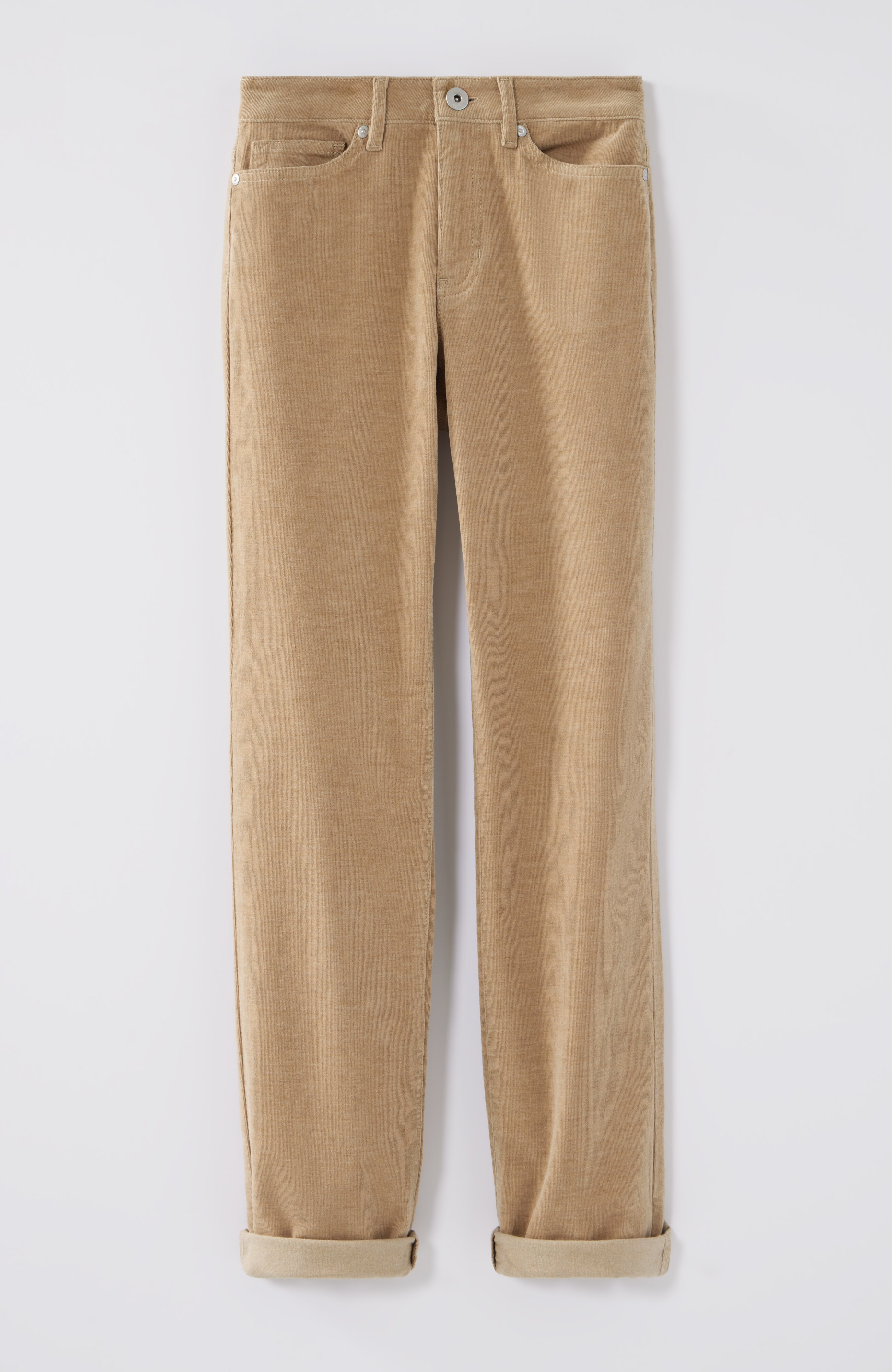 Heathered-Cord Relaxed Boyfriend Jeans