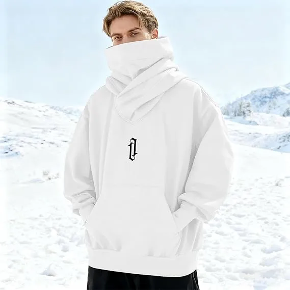 Black Friday-Unisex Oversize Ninja Double-Neck Cotton Hoodie with Pockets