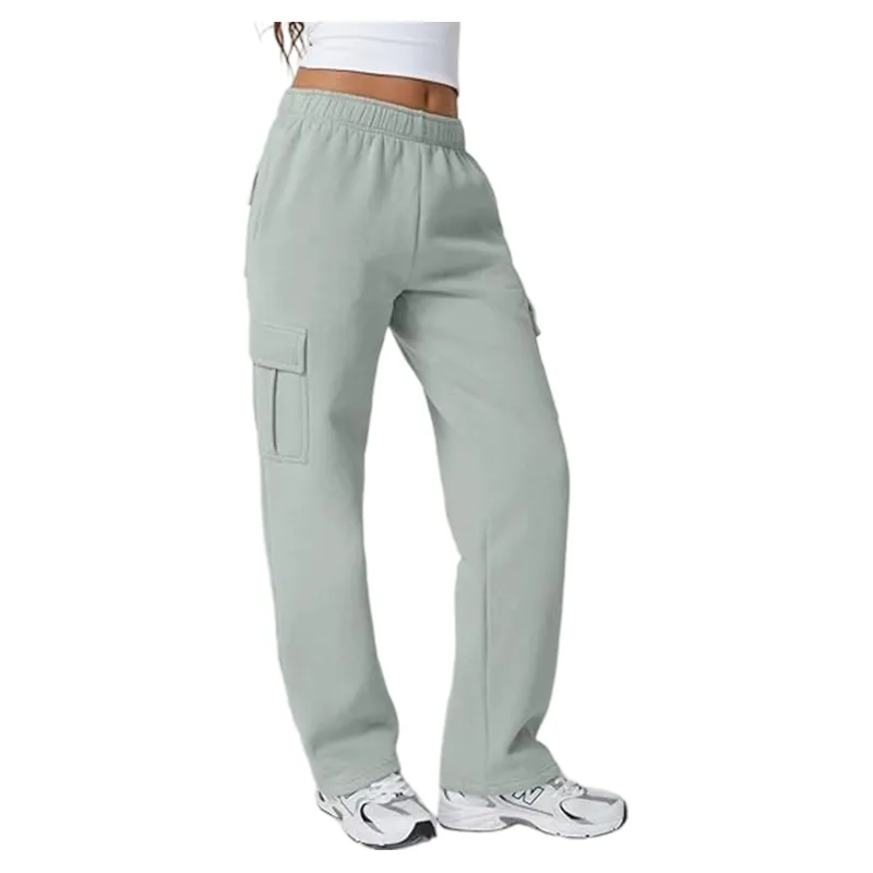 Womens Baggy Elastic Waist Sweatpants Casual Fleece Long Pants