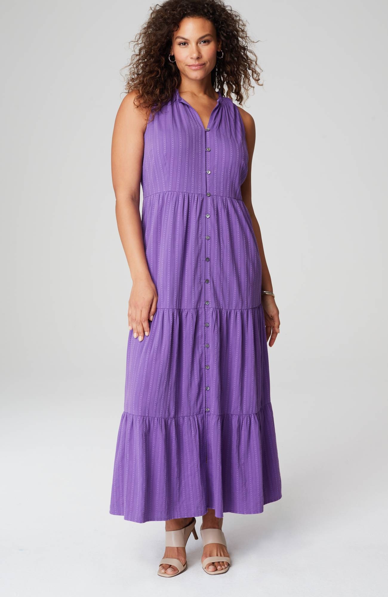 Sleeveless Tiered Maxi Dress