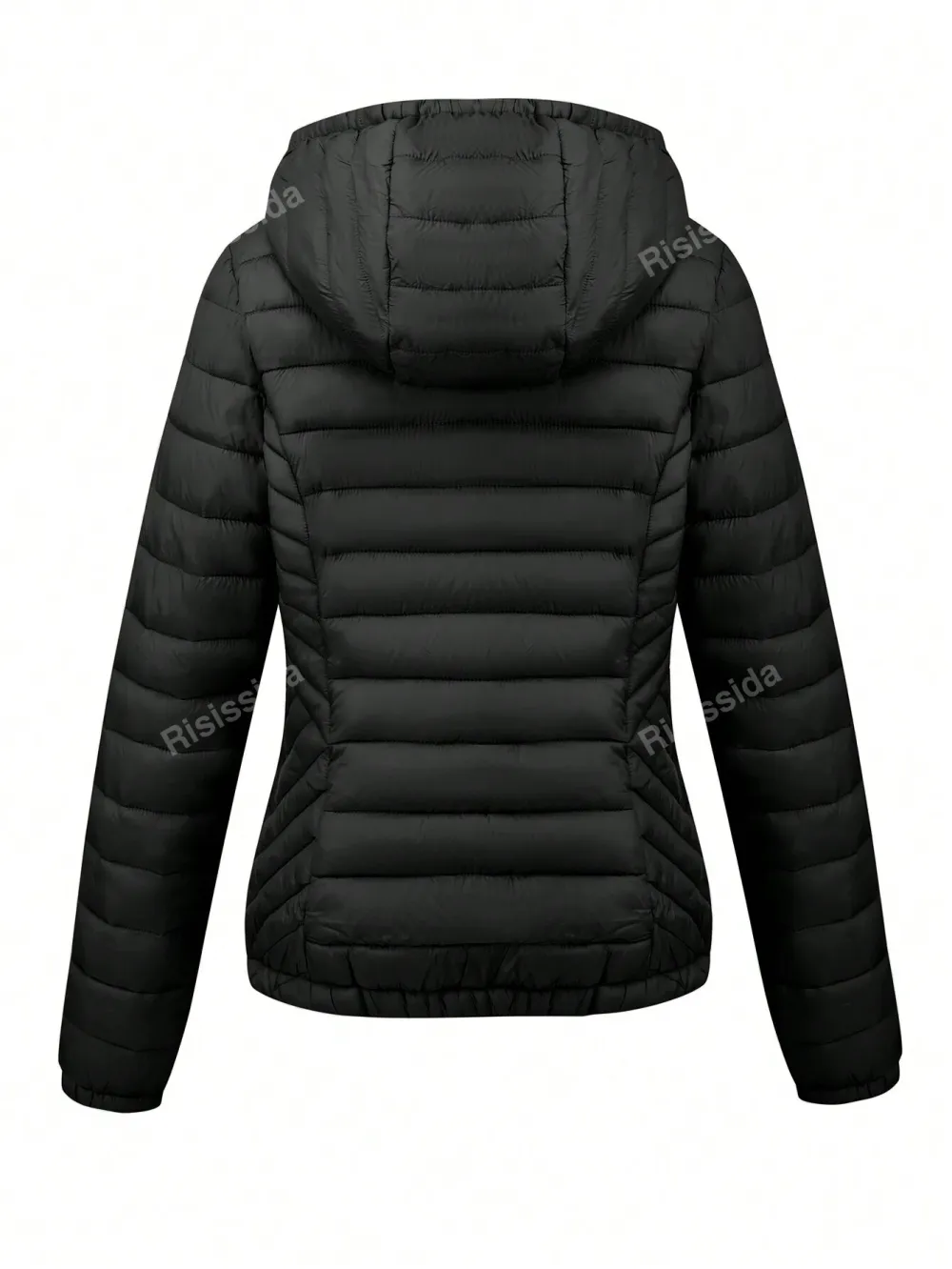Women's Minimalist Warm Hooded Padded Coat With Pockets, Puffer Jacket For Autumn/Winter