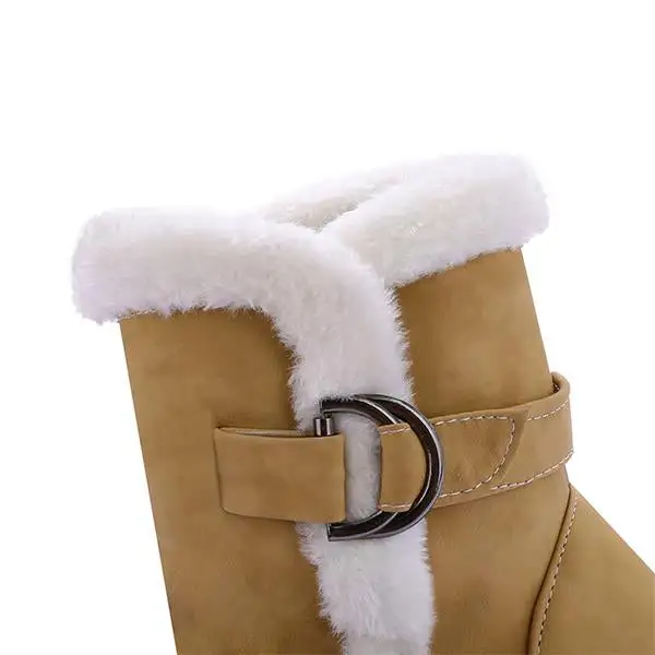 Women's Casual Buckle Ankle Snow Boots 75289564S