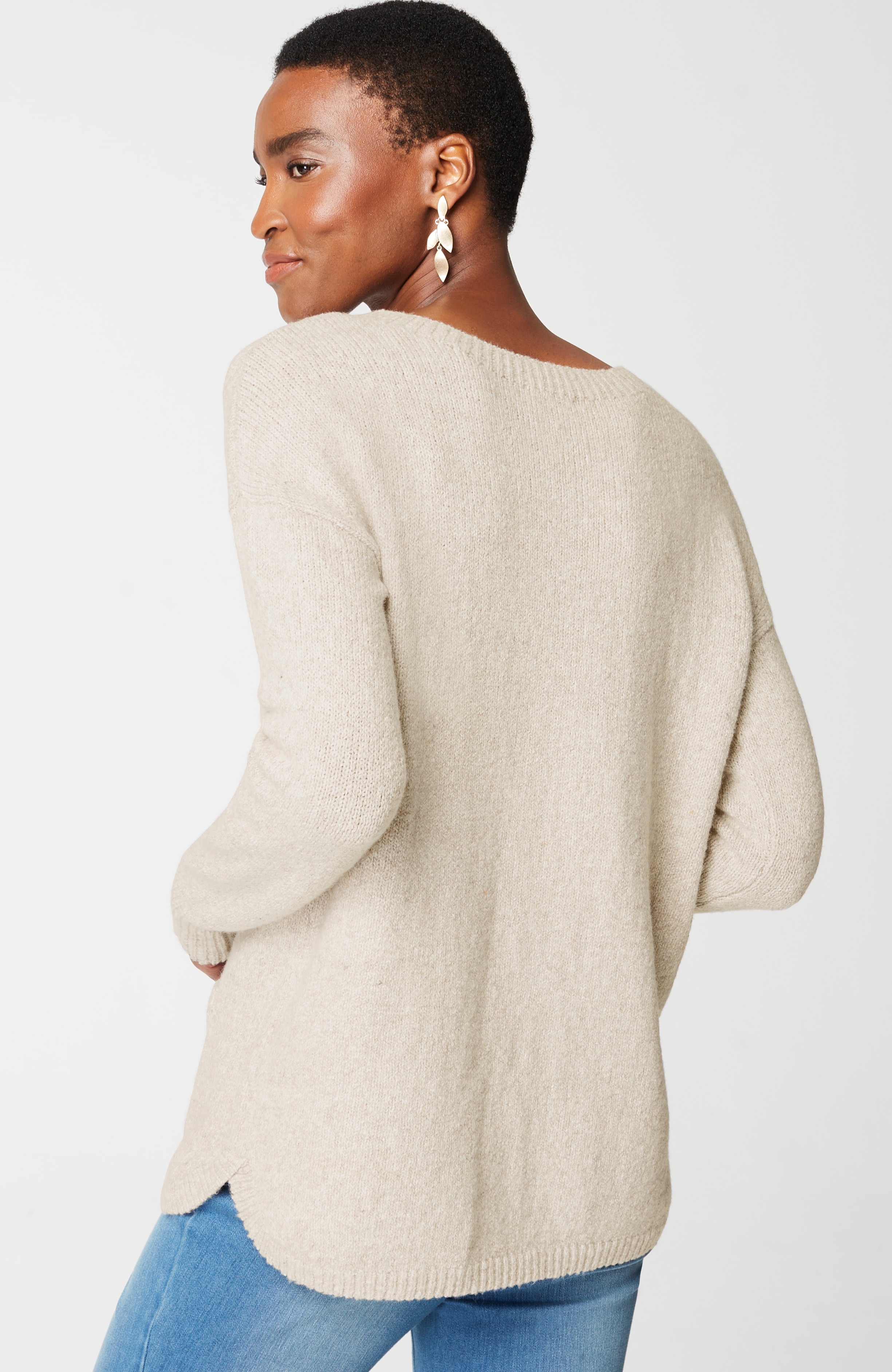 Pure Jill Single-Front-Pocket Sweater