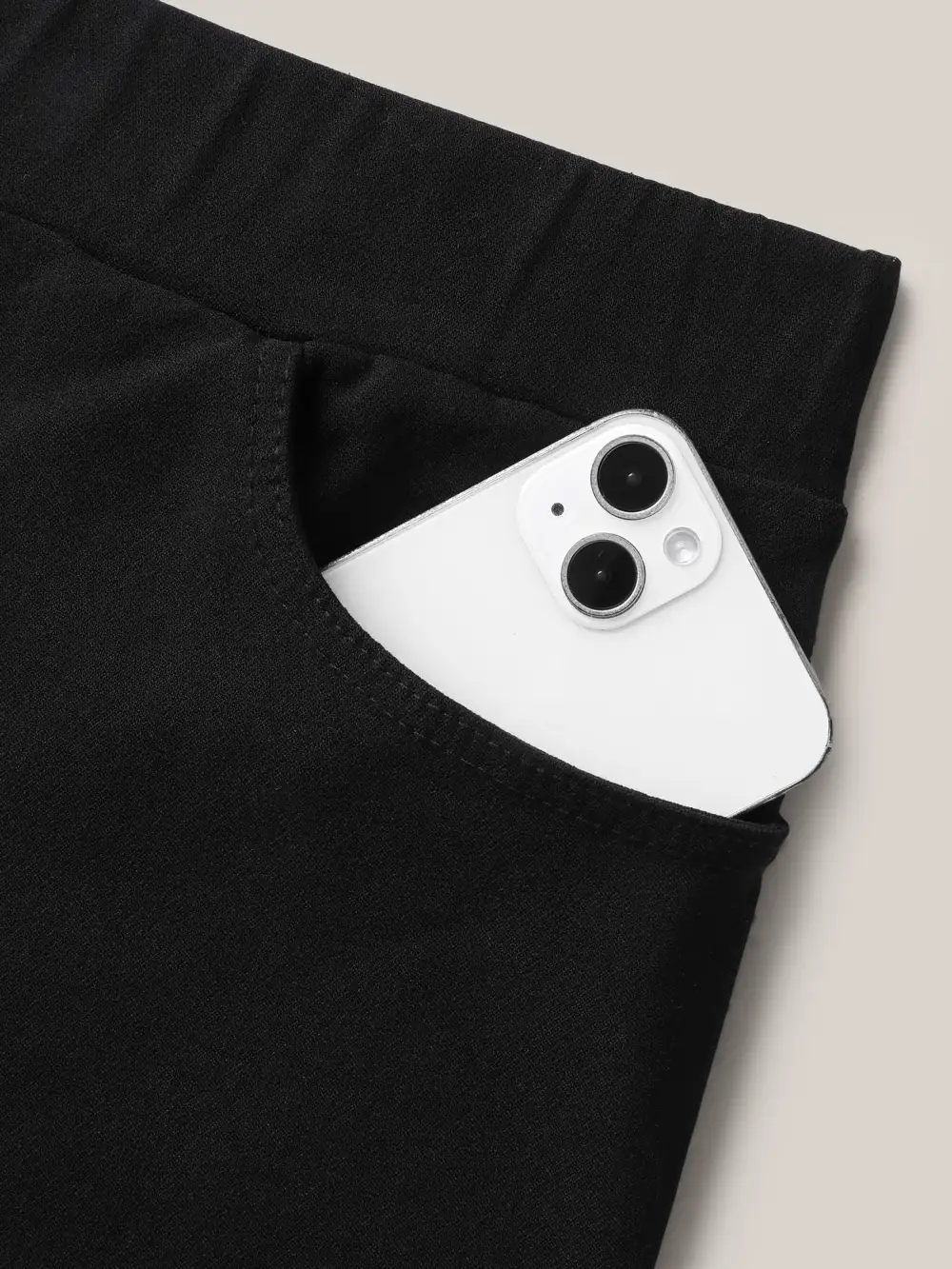 Stretch Split Hem Pockets Skinny Pants