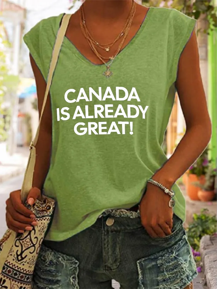 Women's Canada Is Already Great V-neck Vest