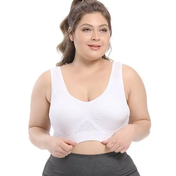 🔥Plus Size S-6XL Cotton Wireless Light Up Air Bra