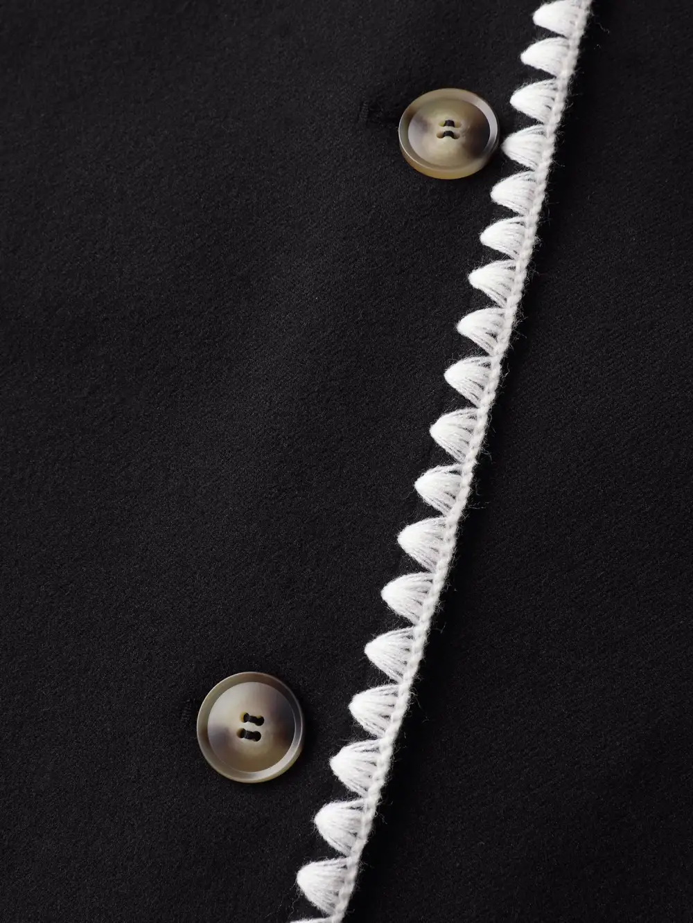 Overlock Stitch Color Contrast Belted Jacket