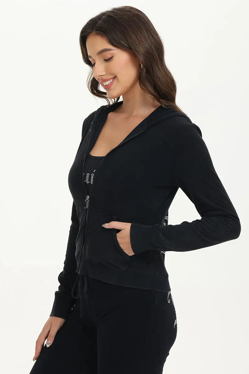 Big Bling Towel Terry Zip Hoodie