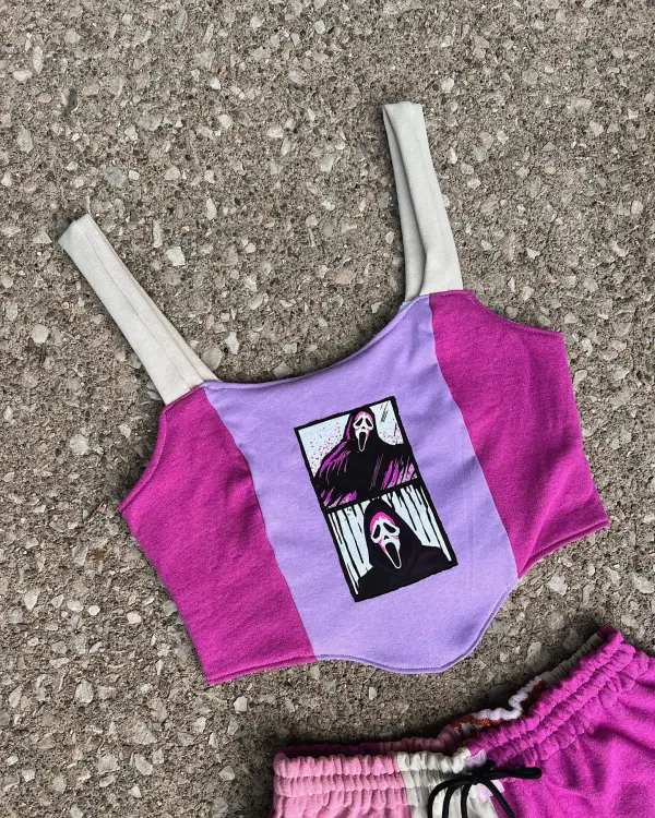 2 piece set tops and bottoms how perfect and cozy piece for your Halloween day