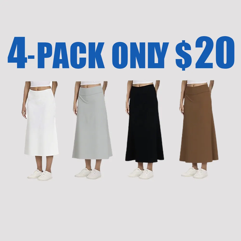 Women's Knee-Length Golf Skorts – Athletic Skirt with Pockets, Plus Sizes Available