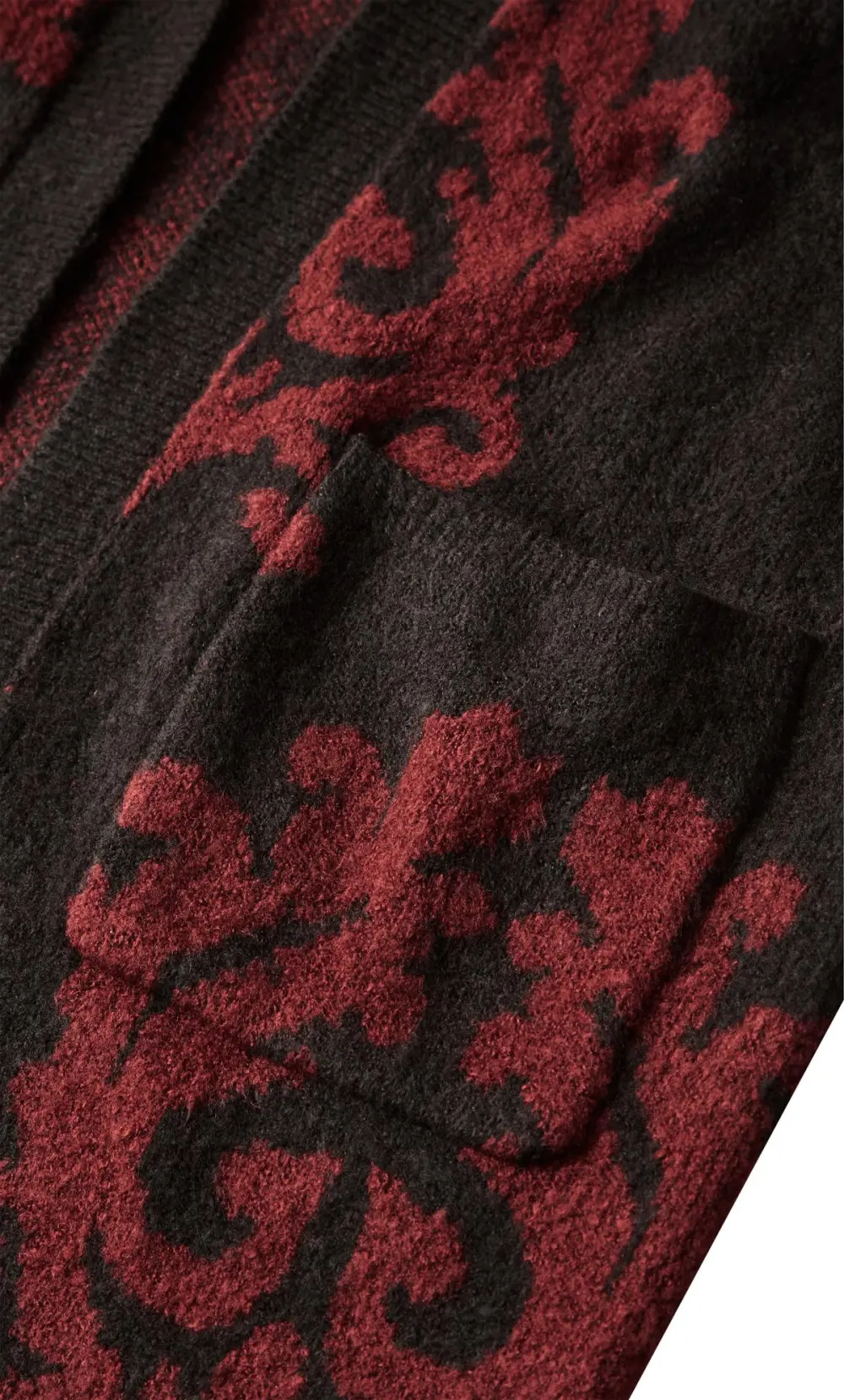 Evans Black & Red Knitted Cardigan