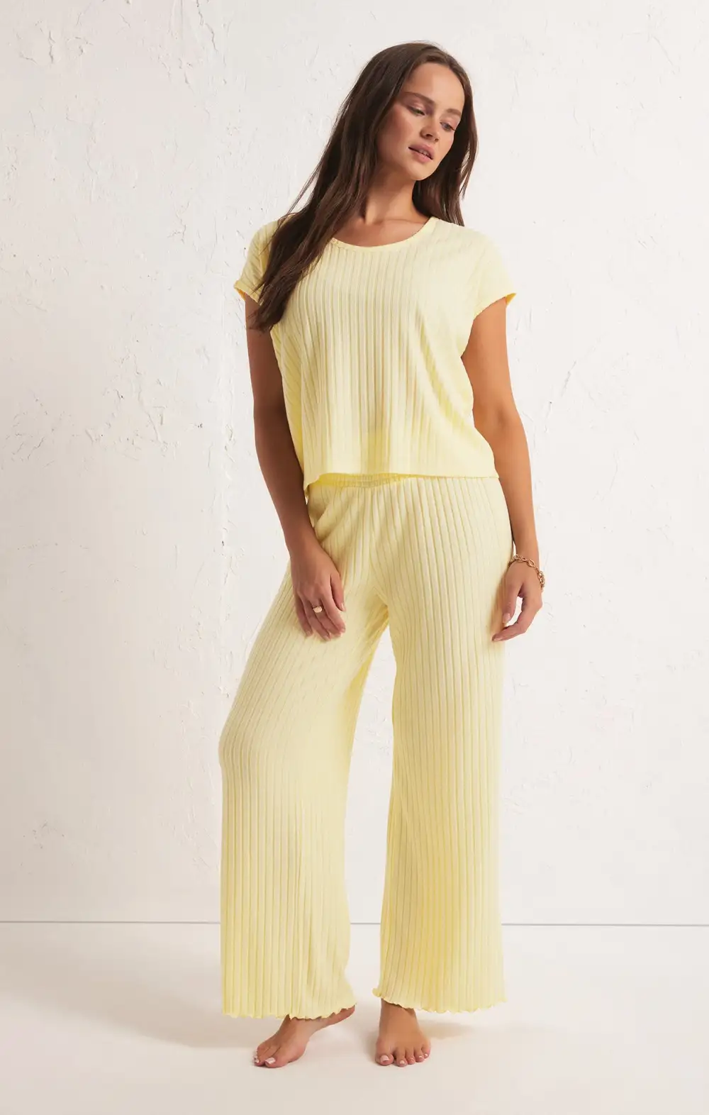 Dawn Smocked Rib Pant