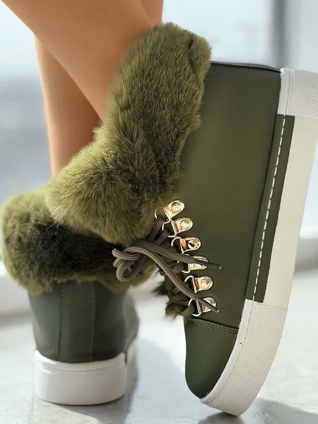 Casual Plain Slip On Flat Heel Classic Boots
