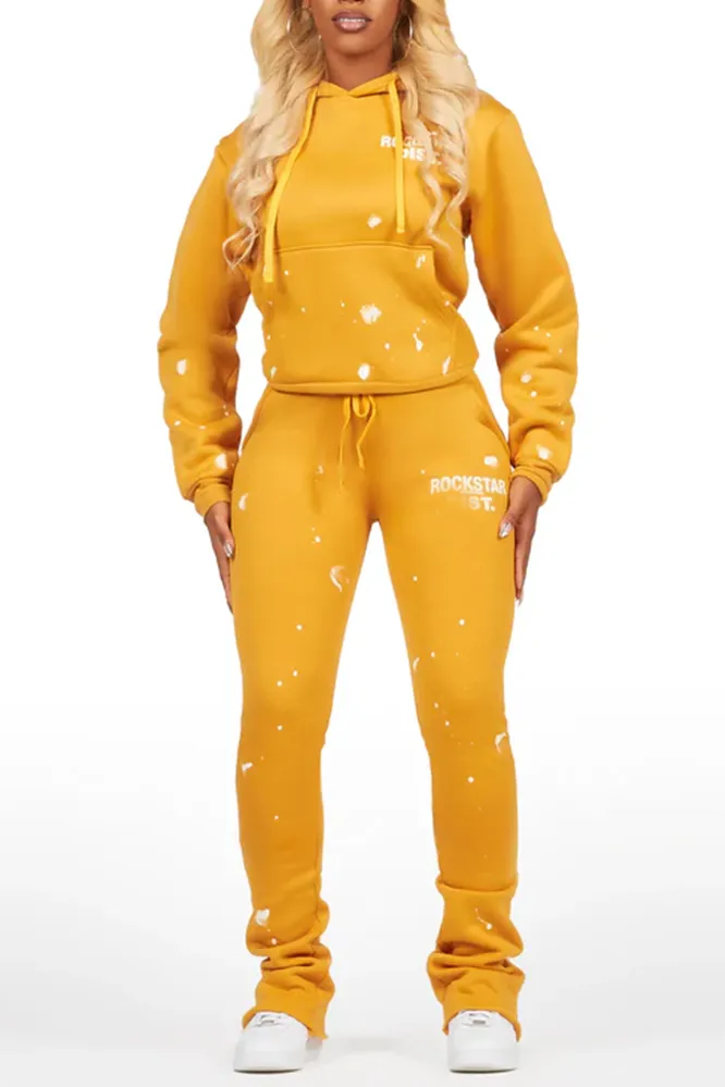 Women's Gradient Pattern Hoodie and Pants Two Piece Set