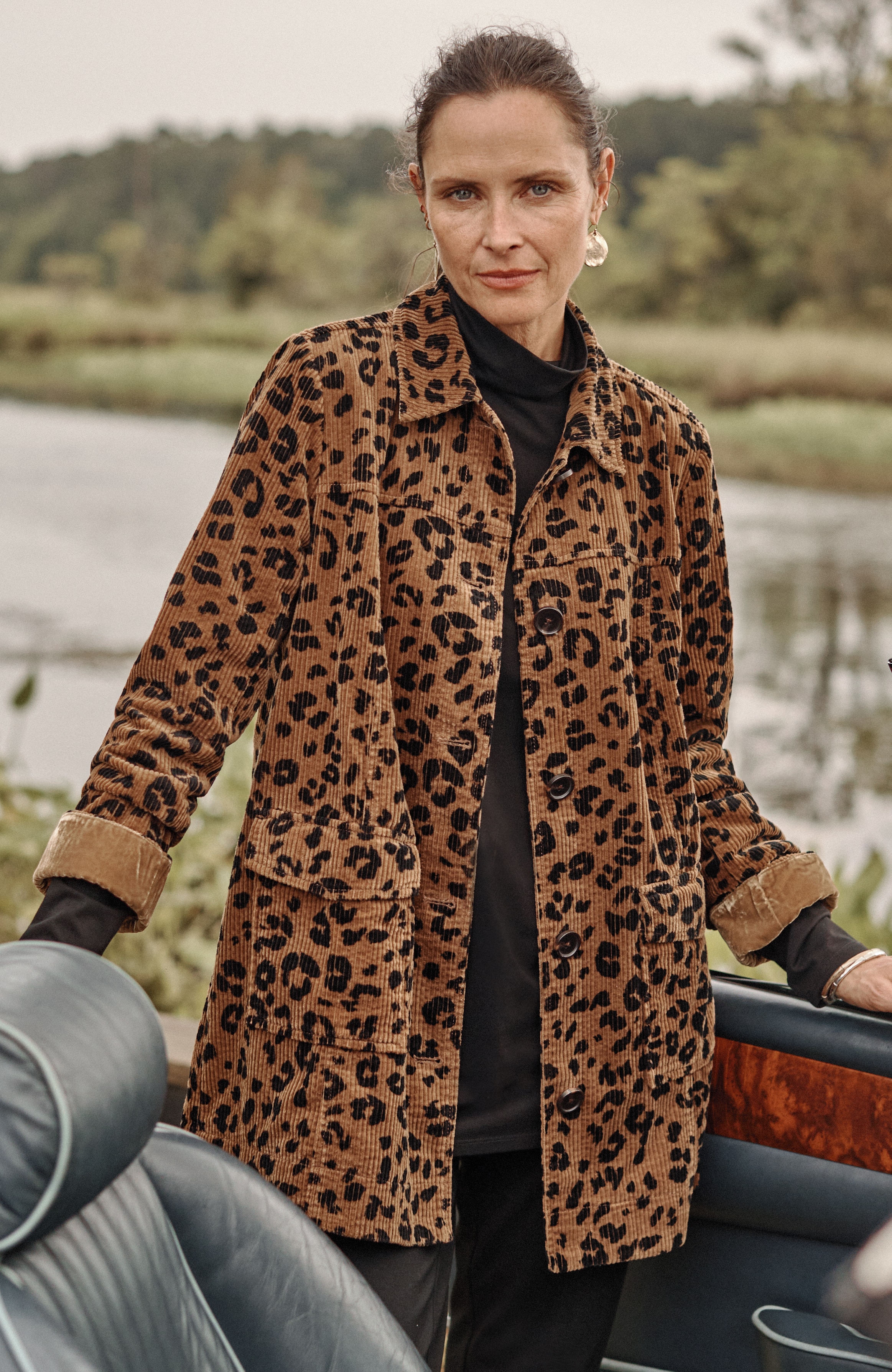 Tumbled-Cord Coat