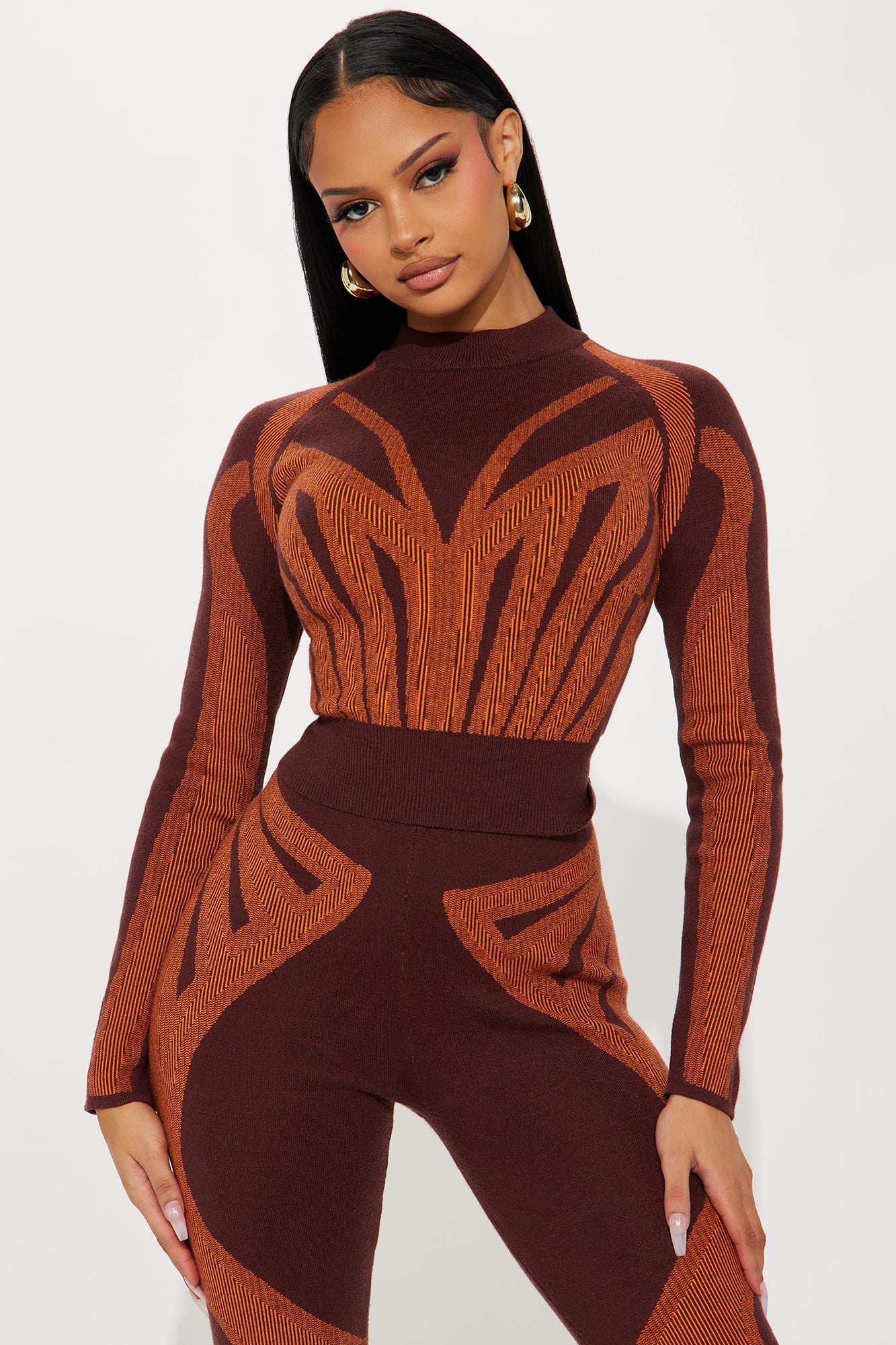 Ava Sweater Legging Set - Cognac