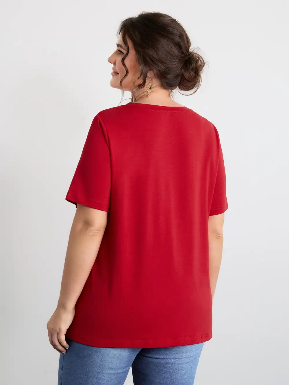 Cozy Christmas Print Round Neck T-Shirt