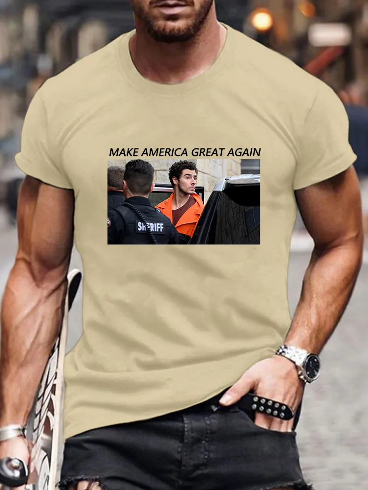 Men'S DenyMake America Great Again Short Sleeve Round Neck Pure Cotton T-Shirt