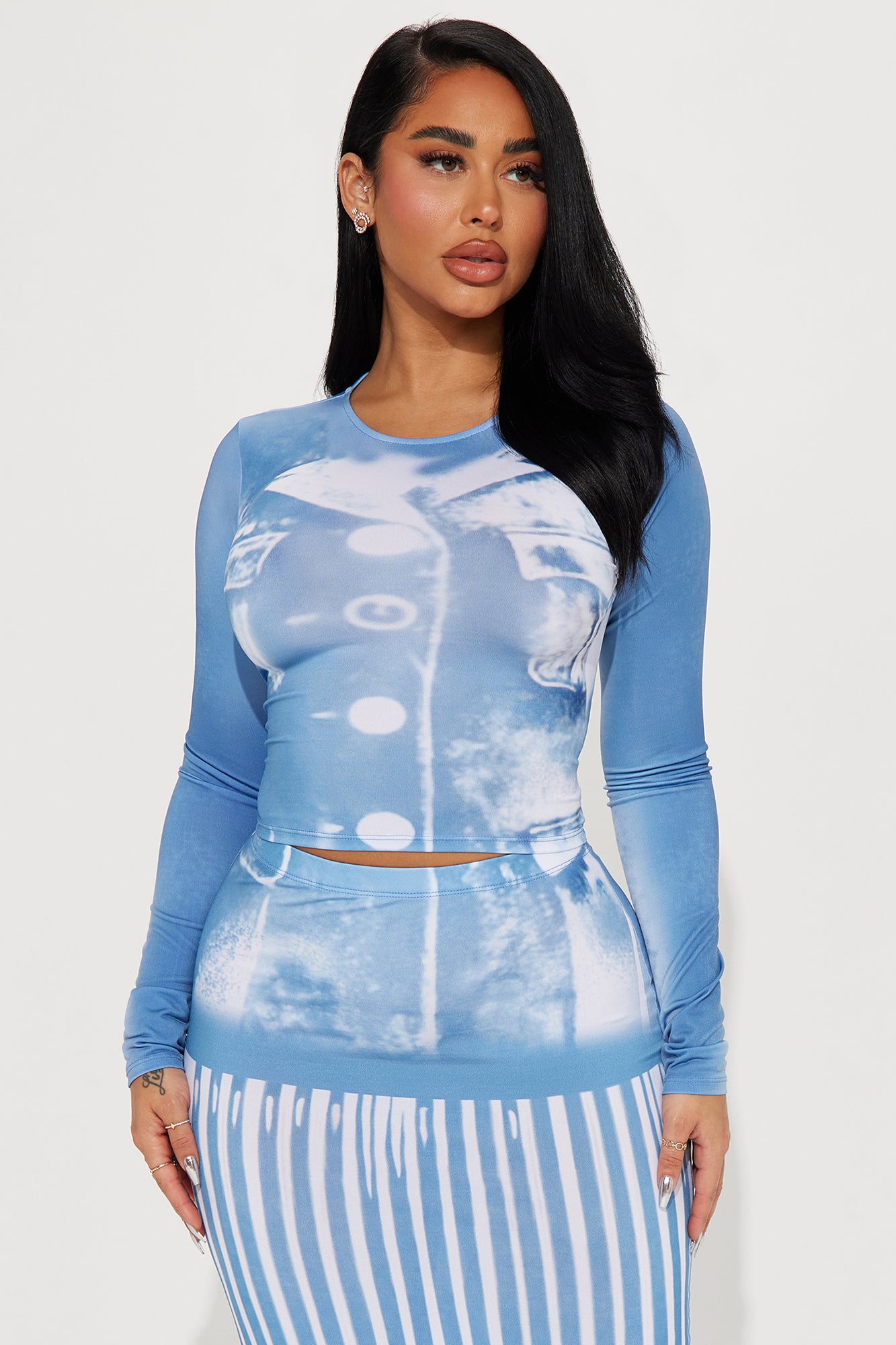 Caroline Skirt Set - Light Blue