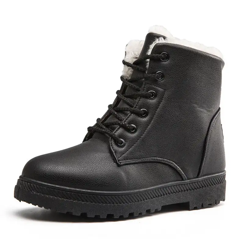 Womens Keep Warm Lace Up Ankle Snow Boots