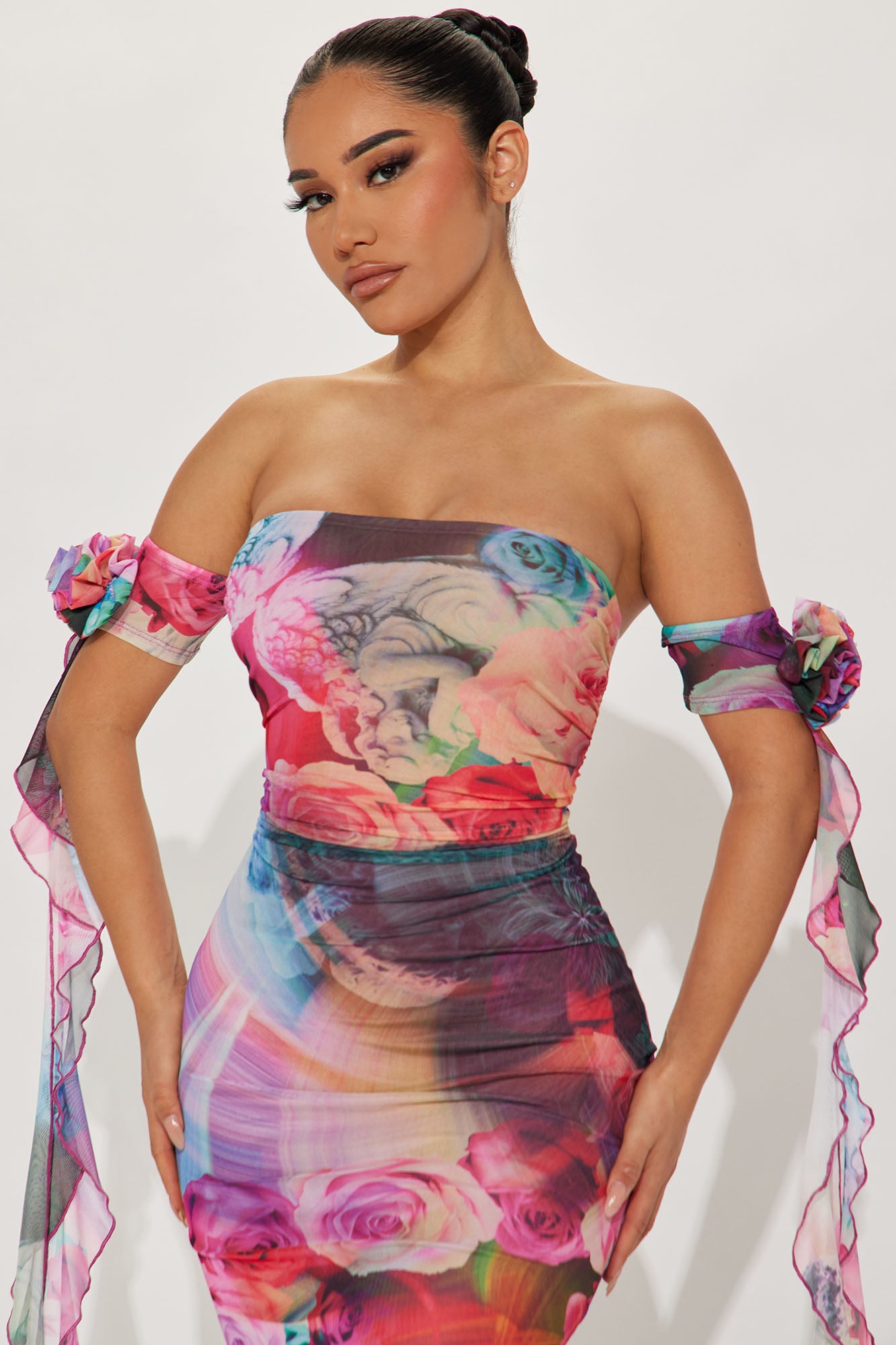 Timeless Crush Mesh Midi Dress - Pink