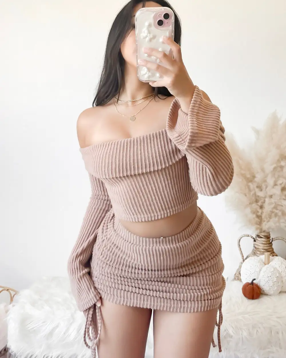 CHARLOTTE TWO PIECE SET (BLACK)