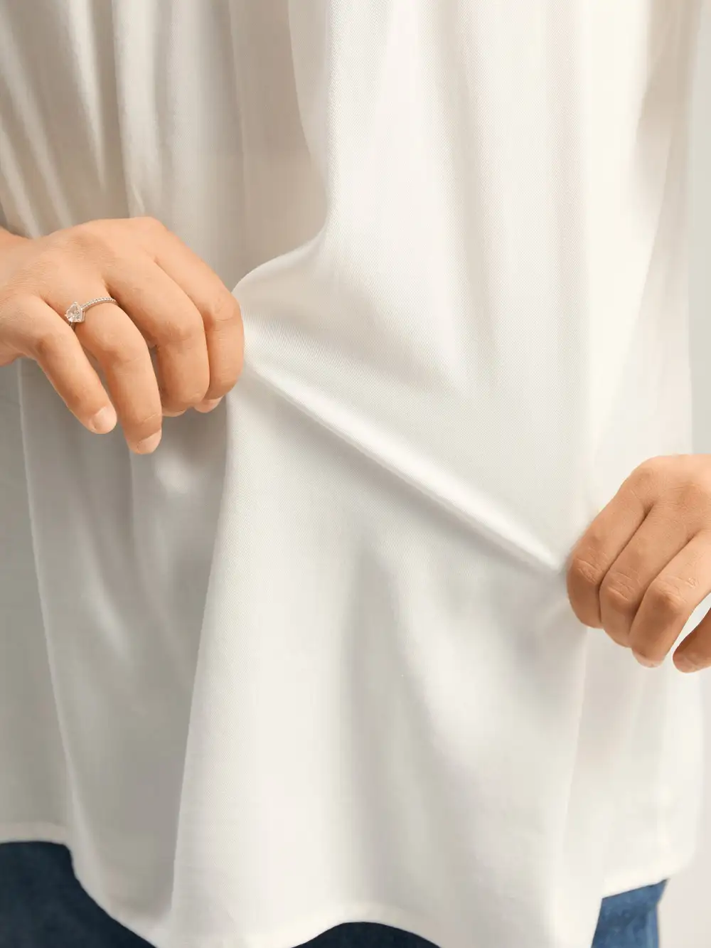 Stretchy Boho Neck Cut-Out Blouse