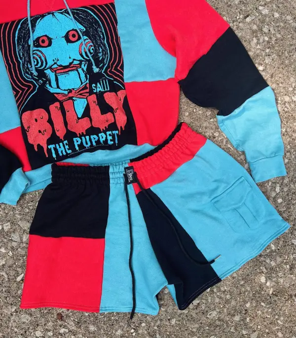 2 piece set tops and bottoms how perfect and cozy piece for your Halloween day