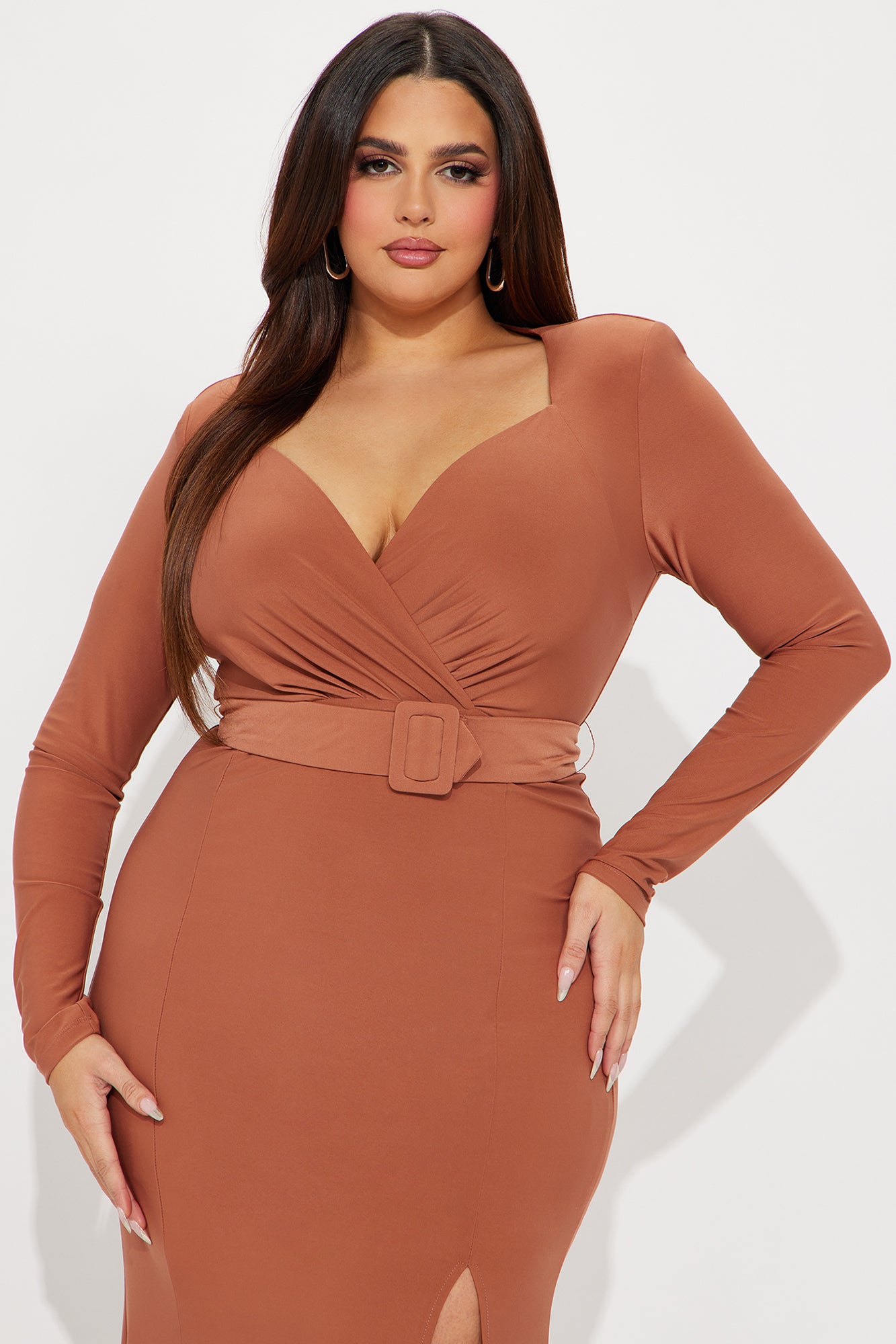 Emory Belted Maxi Dress - Camel