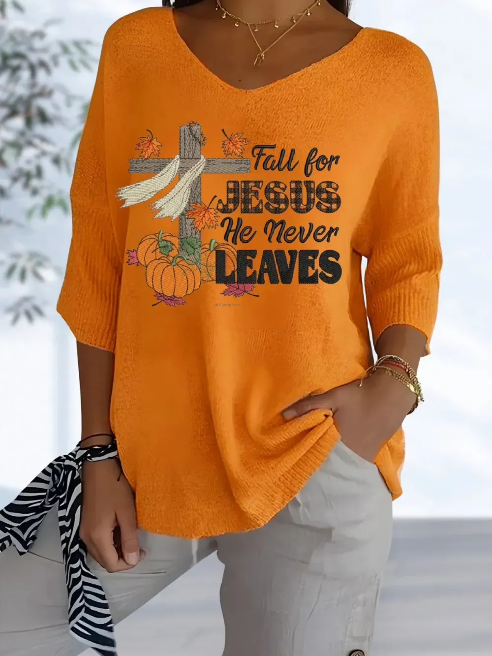 Women's Autumn Style Print T-Shirt