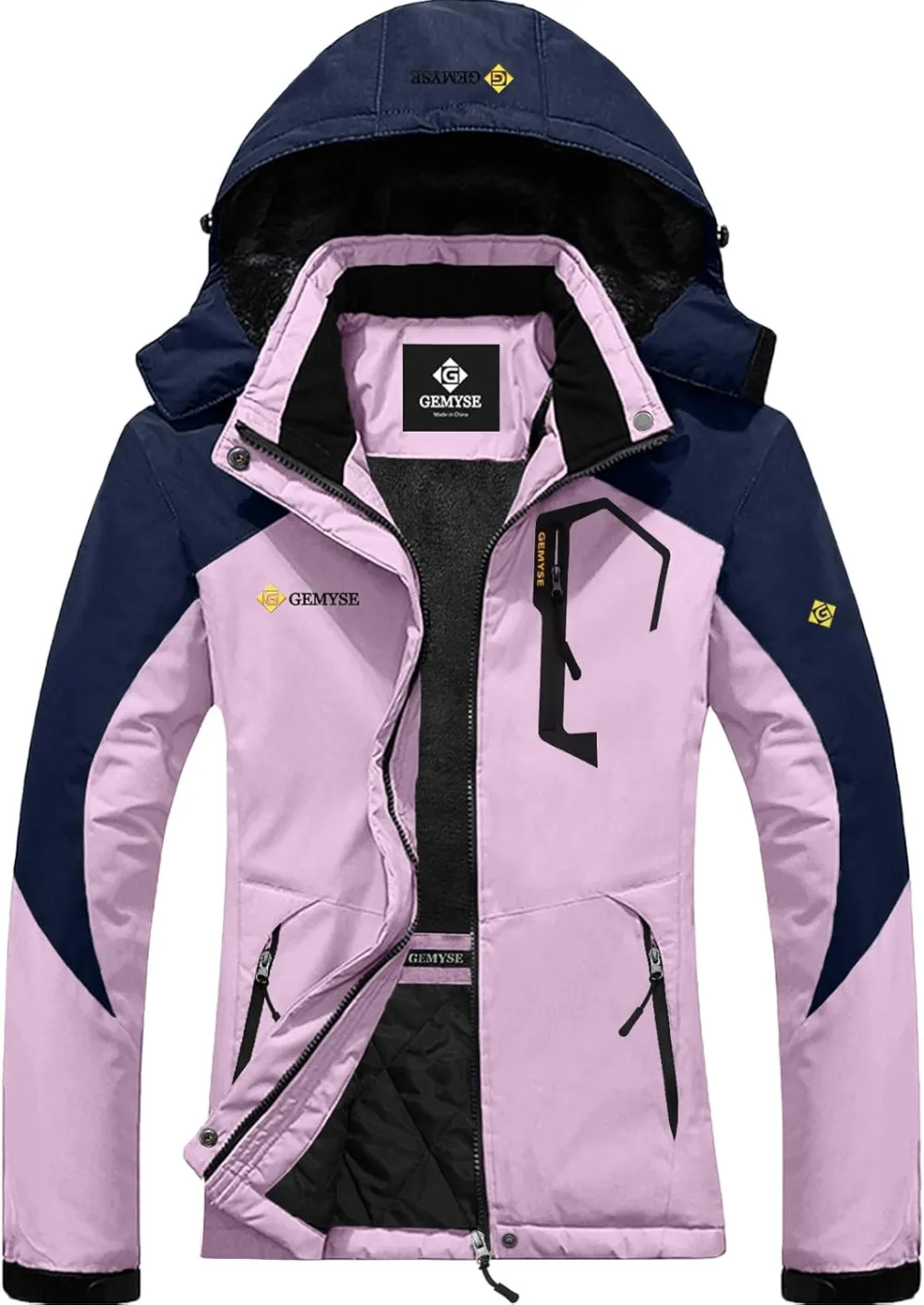 Women's Ski Snow Jacket Warm Winter Waterproof Coat Snowboard Rain Jacket Hooded Windproof Windbreaker