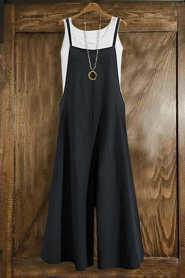 Casual Wide Leg Jumper Overalls