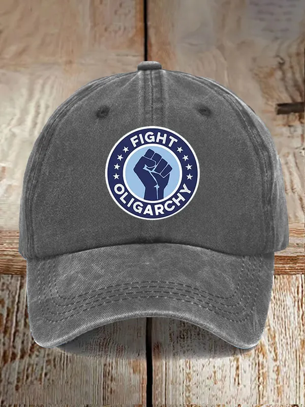 Retro Fight Oligarchy Print Baseball Cap