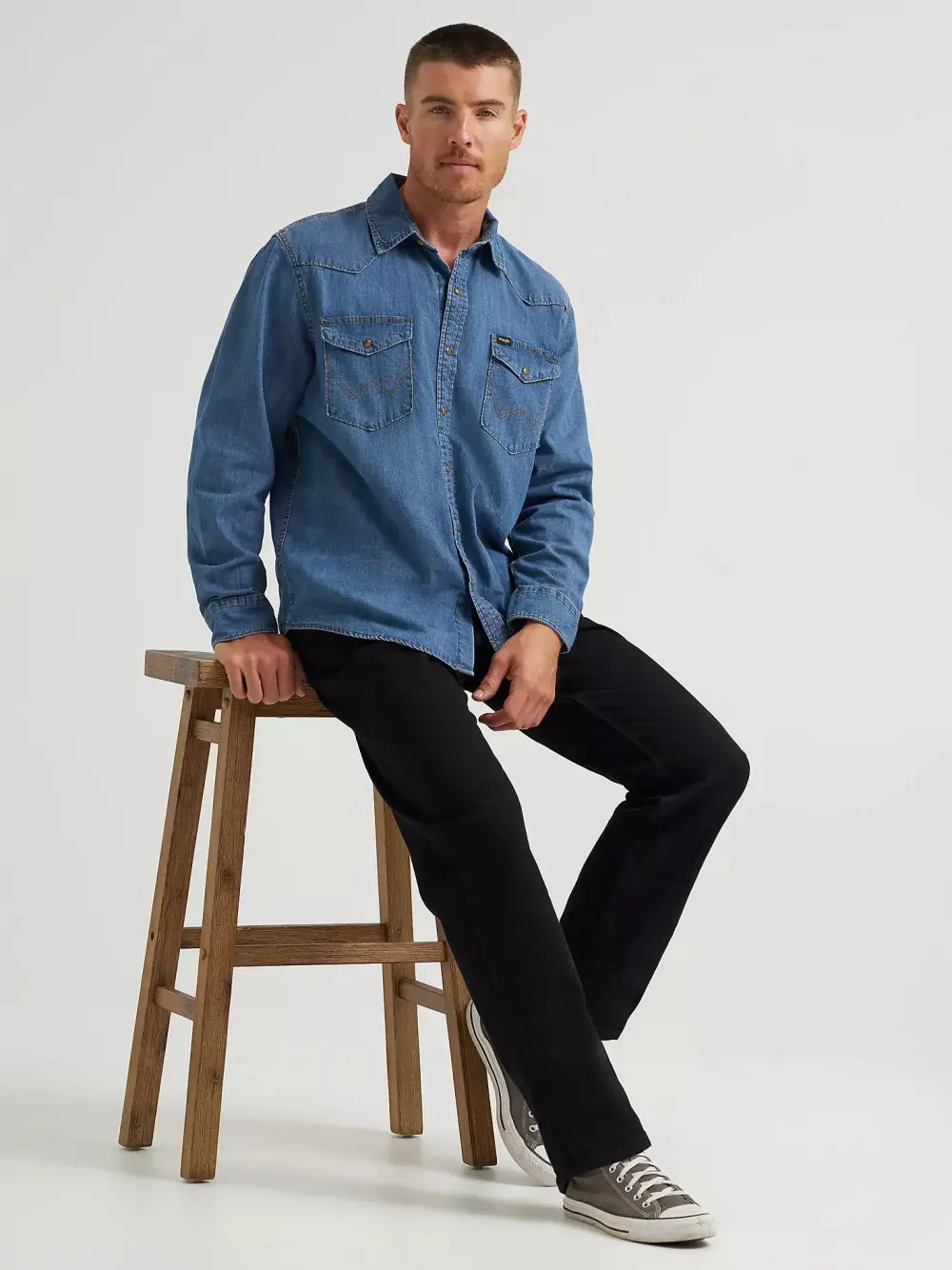 WRANGLER FIVE STAR PREMIUM DENIM FLEX FOR COMFORT RELAXED FIT JEAN IN STONE