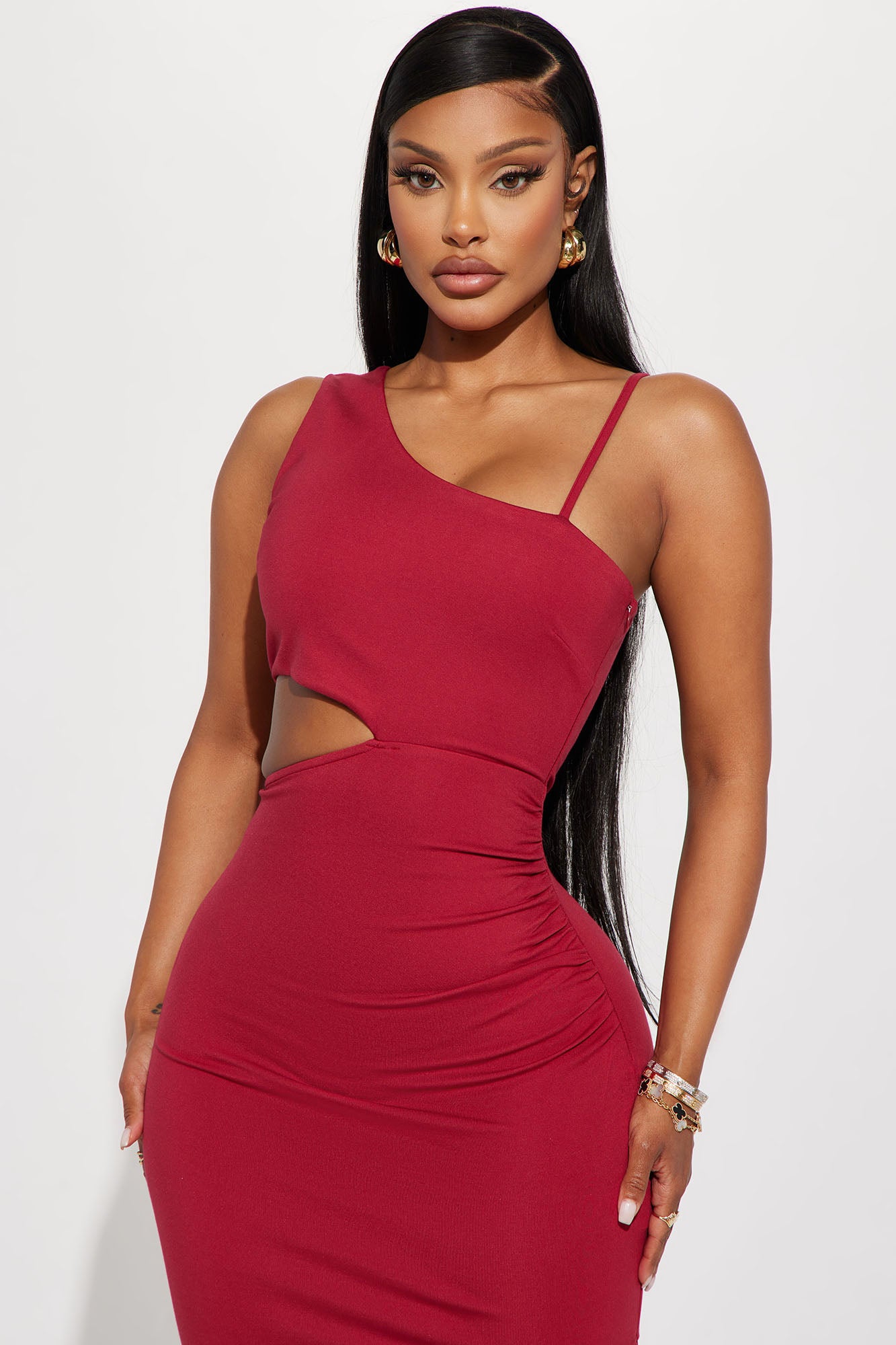 Blair Fringe Maxi Dress - Red