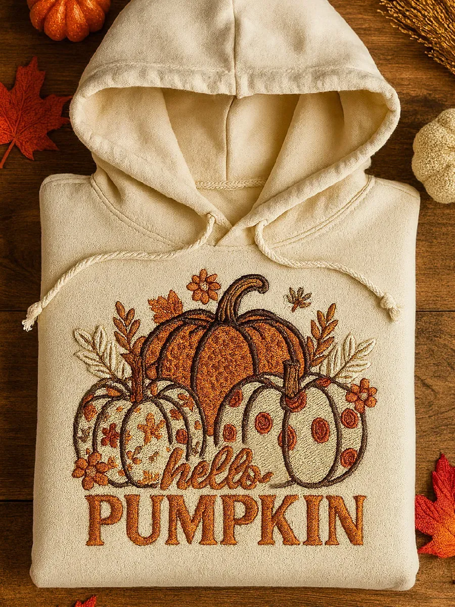 Women's Autumn Pumpkin Print Sweatshirt