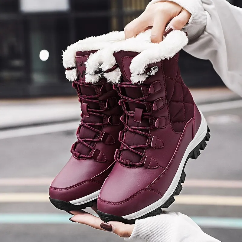 Cilool Ankle Boots Women Winter Shoes