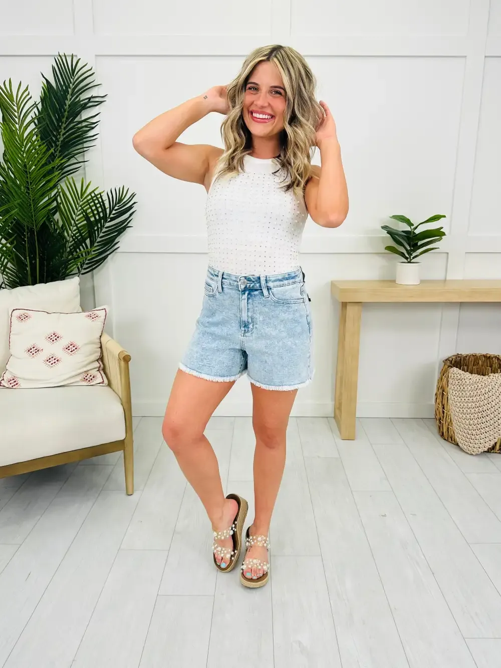 Judy Blue Summer State of Mind Relaxed Fit Shorts