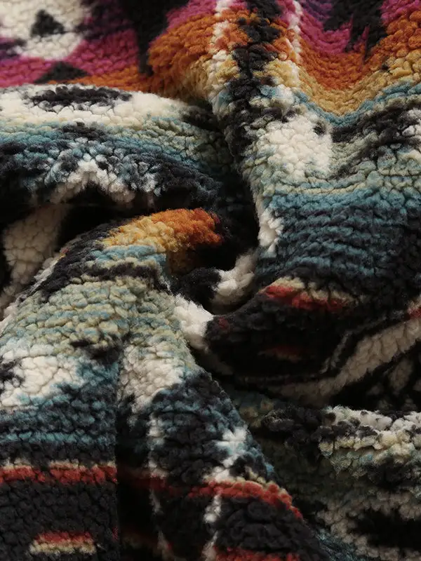 Men's Ethnic Style Versatile Brushed Hooded Sweatshirt Jacket