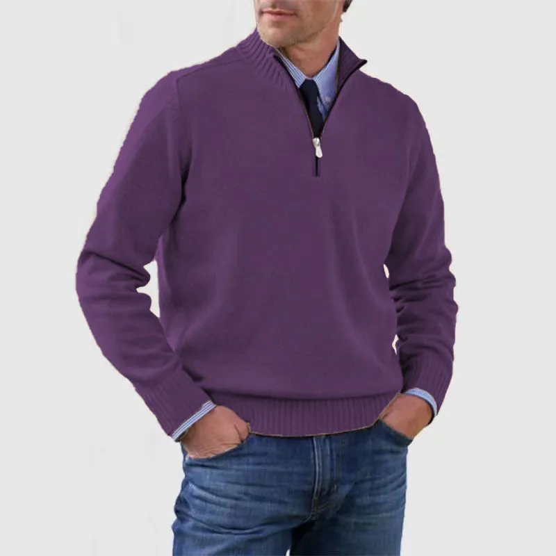 Men Classic Essentials Half-Zip Mohair Sweater