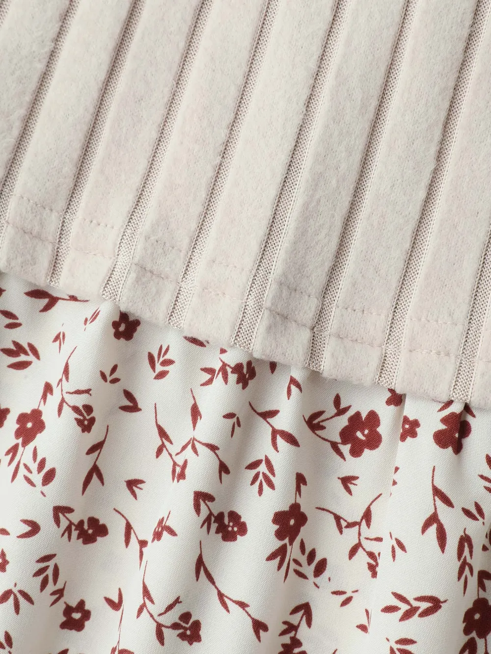 Back Placket Doll Collar Spliced Sweatshirt