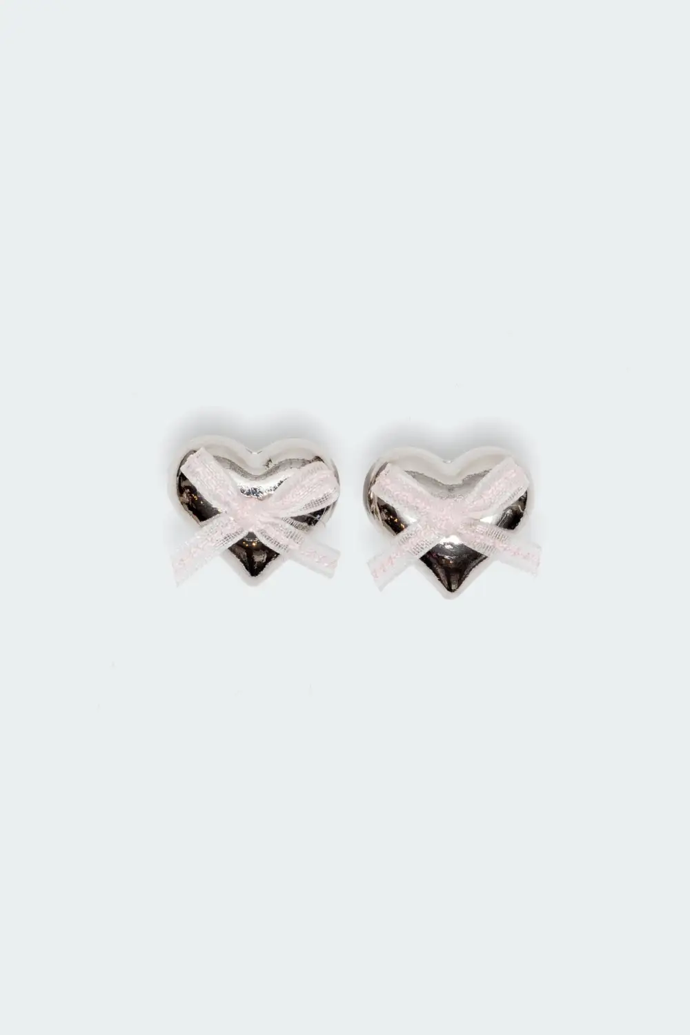 Heart & Bow Stud Earrings