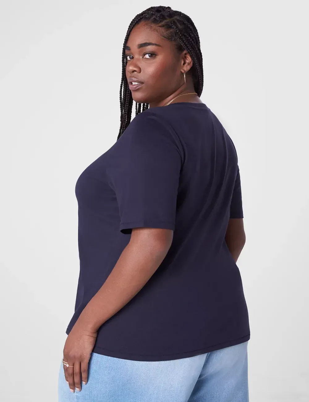 Modern Perfect Sleeve V-Neck Tee