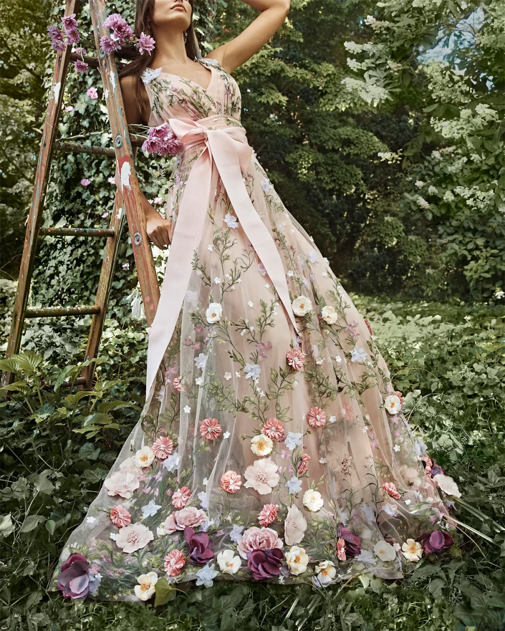 Women's Solid Color Embroidery Dress